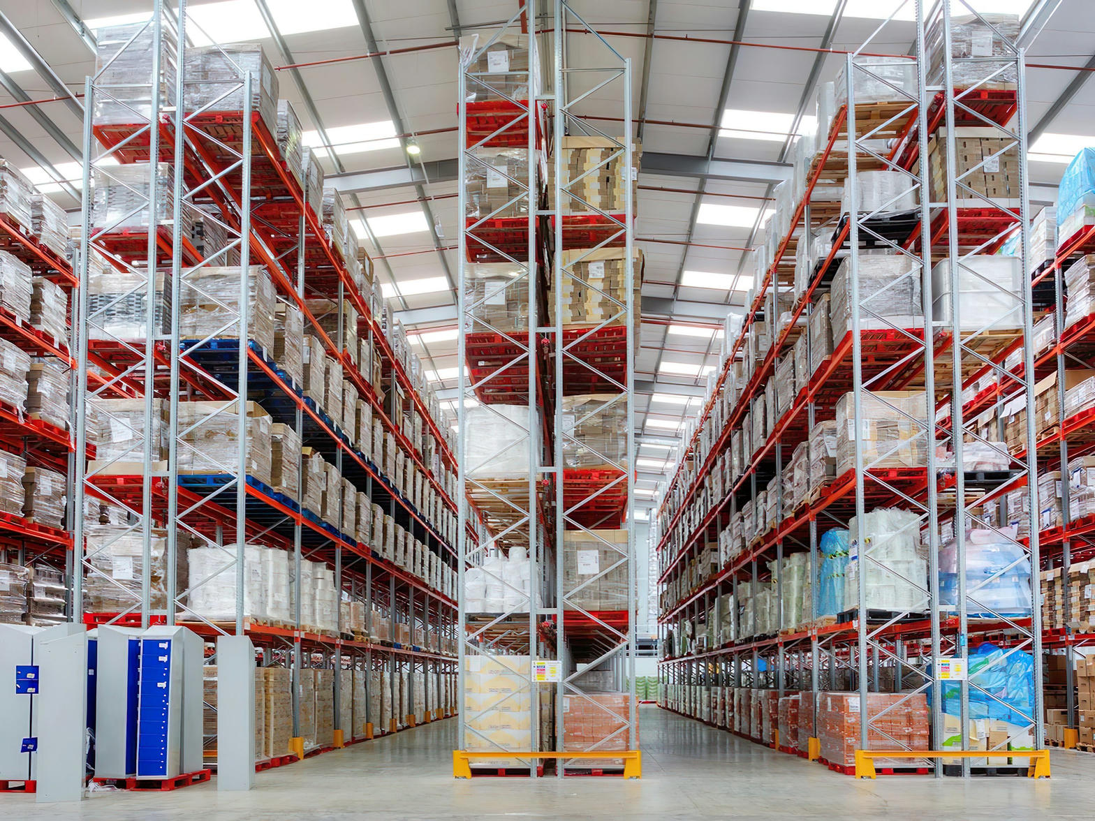 Distribution warehouse aisle — the kind of operating environment we have worked inside